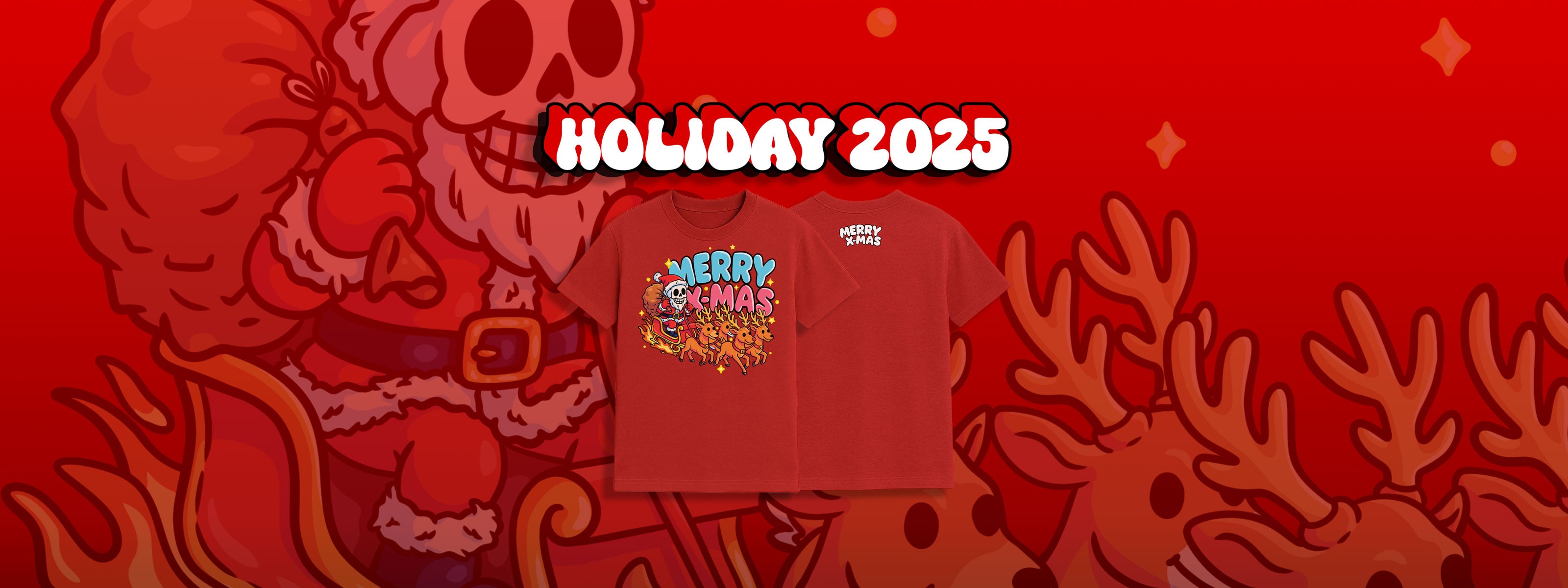 T shirt banner to promoted holiday 2025 shirts