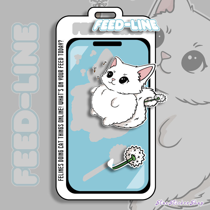Feedline - Felines doing cat things online. All White Dandylion Kitty