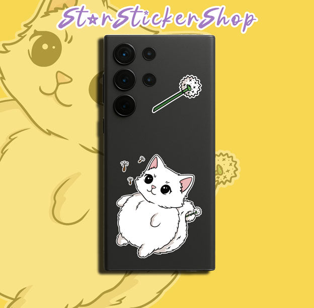 Feedline - Felines doing cat things online. All White Dandylion Kitty