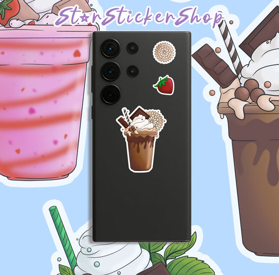 Dessert drink sticker sheet shakes 1.5x2 inches planner journal StarSticker.shop