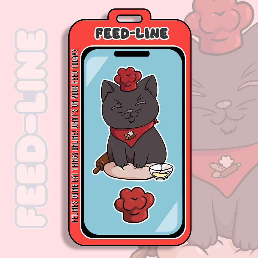 Feedline - Felines doing cat things online. Black Baguettel Cheft Kitty