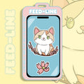 Feedline - Felines doing cat things online. Flower Tree Bed Calico Kitty.