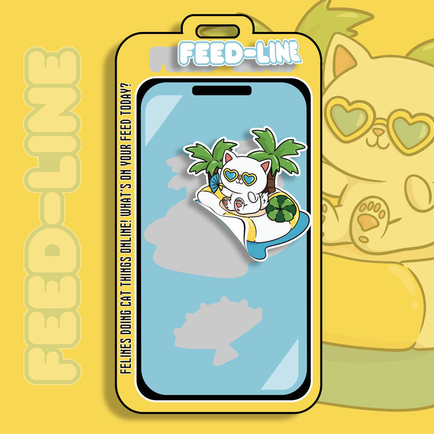 Feedline - Felines doing cat things online. Private Island White Fan Kitty