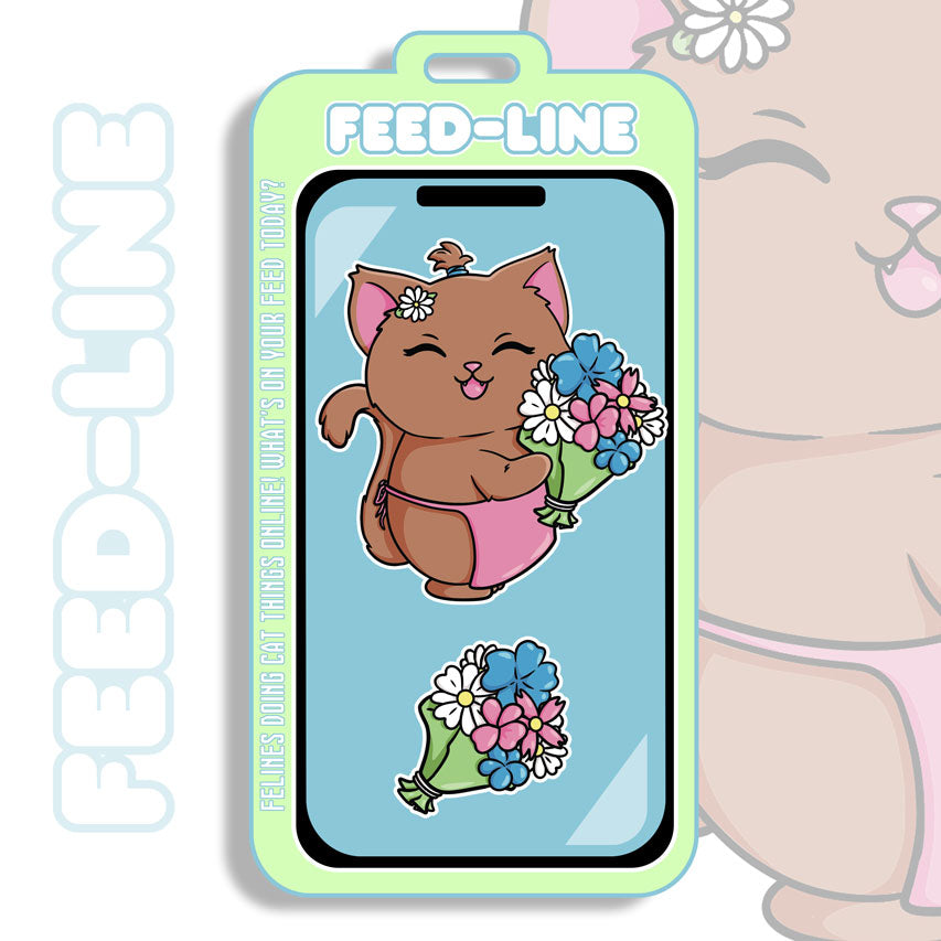 Feedline - Felines doing cat things online. Flower Shop Owner Kitty.