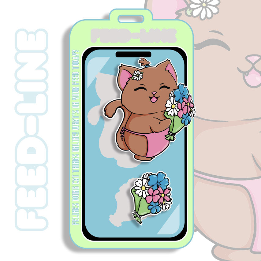 Feedline - Felines doing cat things online. Flower Shop Owner Kitty.