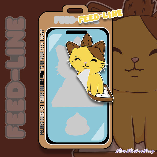 Feedline - Felines doing cat things online. Brown and Yellow Magic Box Kitty