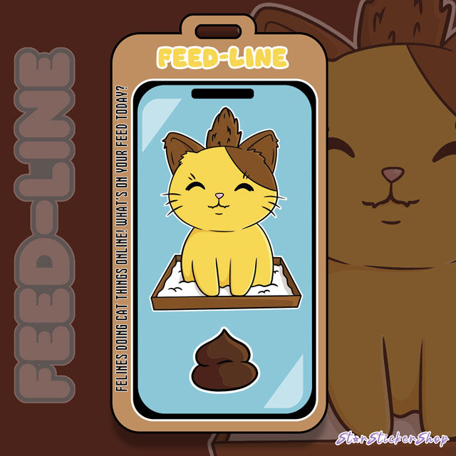 Feedline - Felines doing cat things online. Brown and Yellow Magic Box Kitty