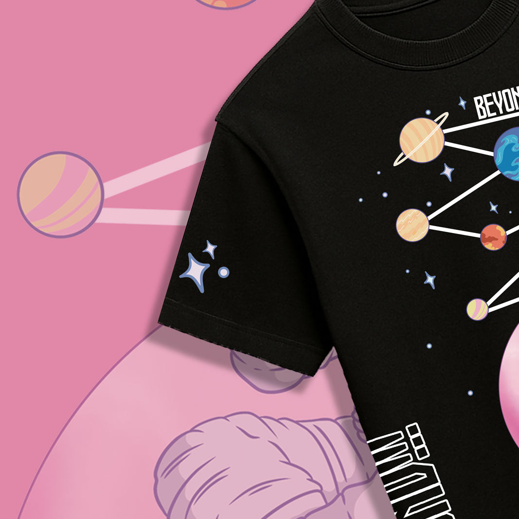 GO BEYOND !!!! Graphic tee Outer Space Theme