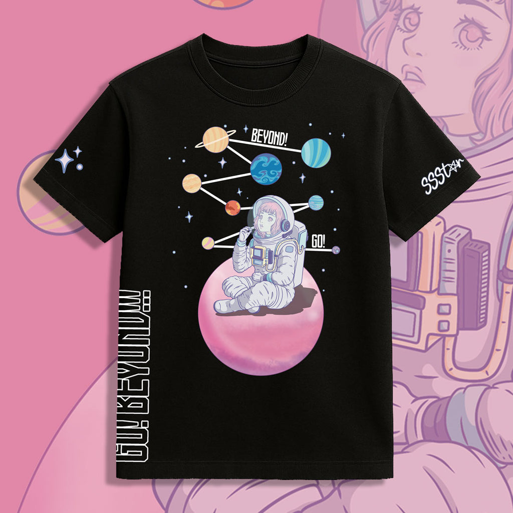 GO BEYOND !!!! Graphic tee Outer Space Theme