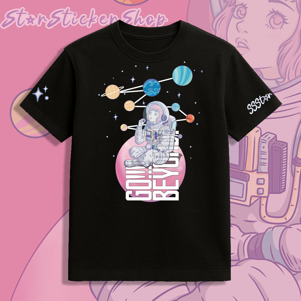 GO BEYOND !!!! Graphic tee Outer Space Theme