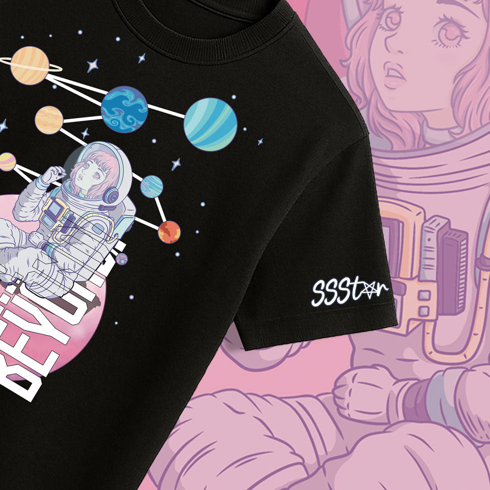 GO BEYOND !!!! Graphic tee Outer Space Theme
