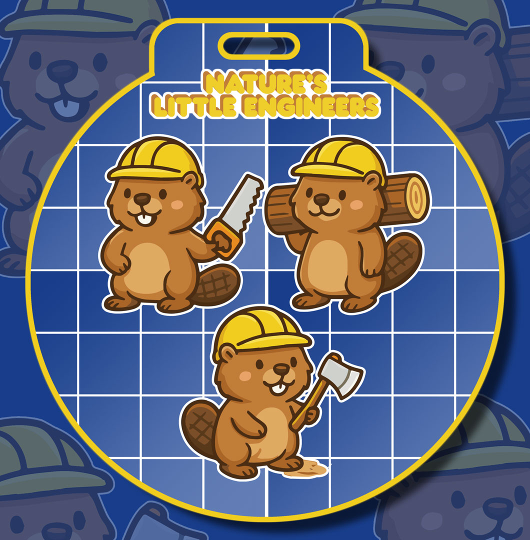 Nature's Engineers Beaver Stickers.