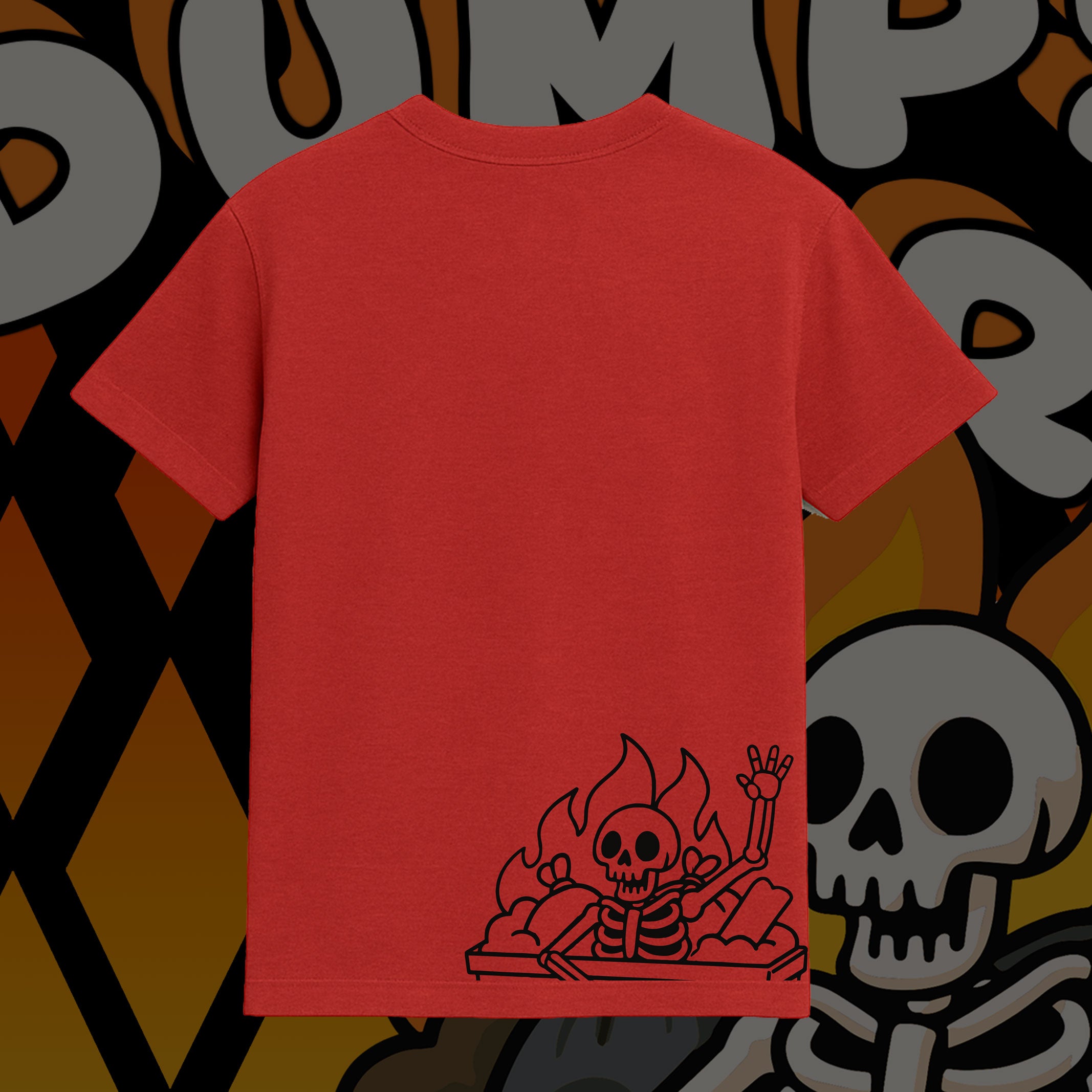 Dumpster Fire Skeleton Fun Tee