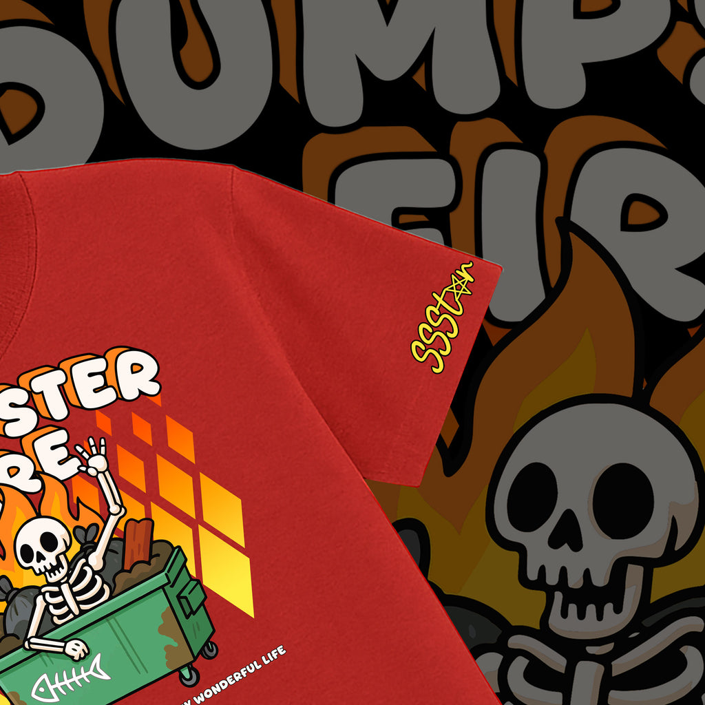 Dumpster Fire Skeleton Fun Tee