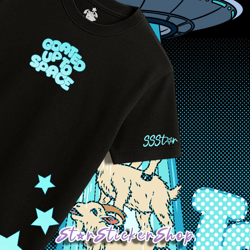 Goated Up To Space UFO Goat T-Shirt | StarStickerShop Original