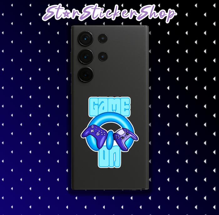Video game themed diamond shape sticker sheet with controller stickers and playful gaming design for gamers and stream setup decoration.