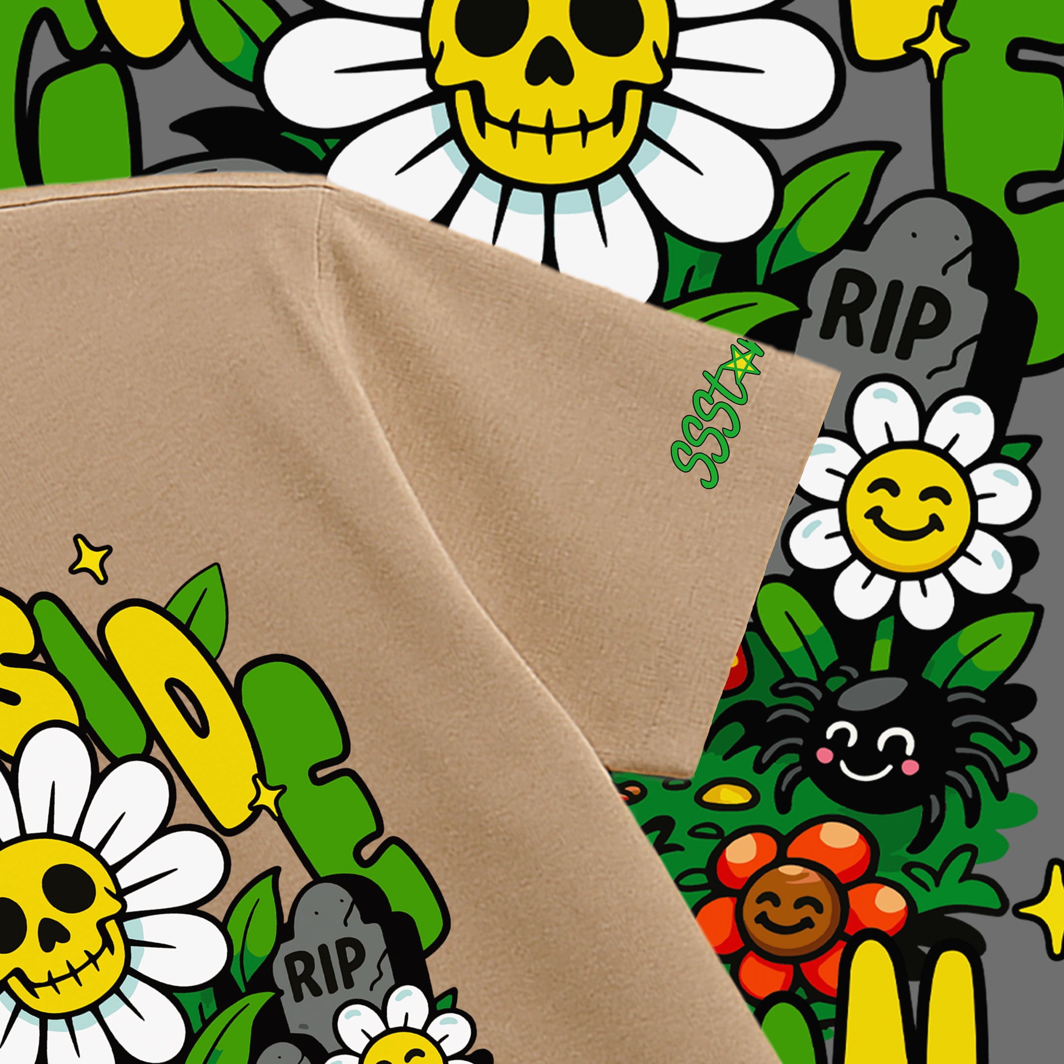 Go Outside, It’s Fun — Skull Daisy Garden Tee