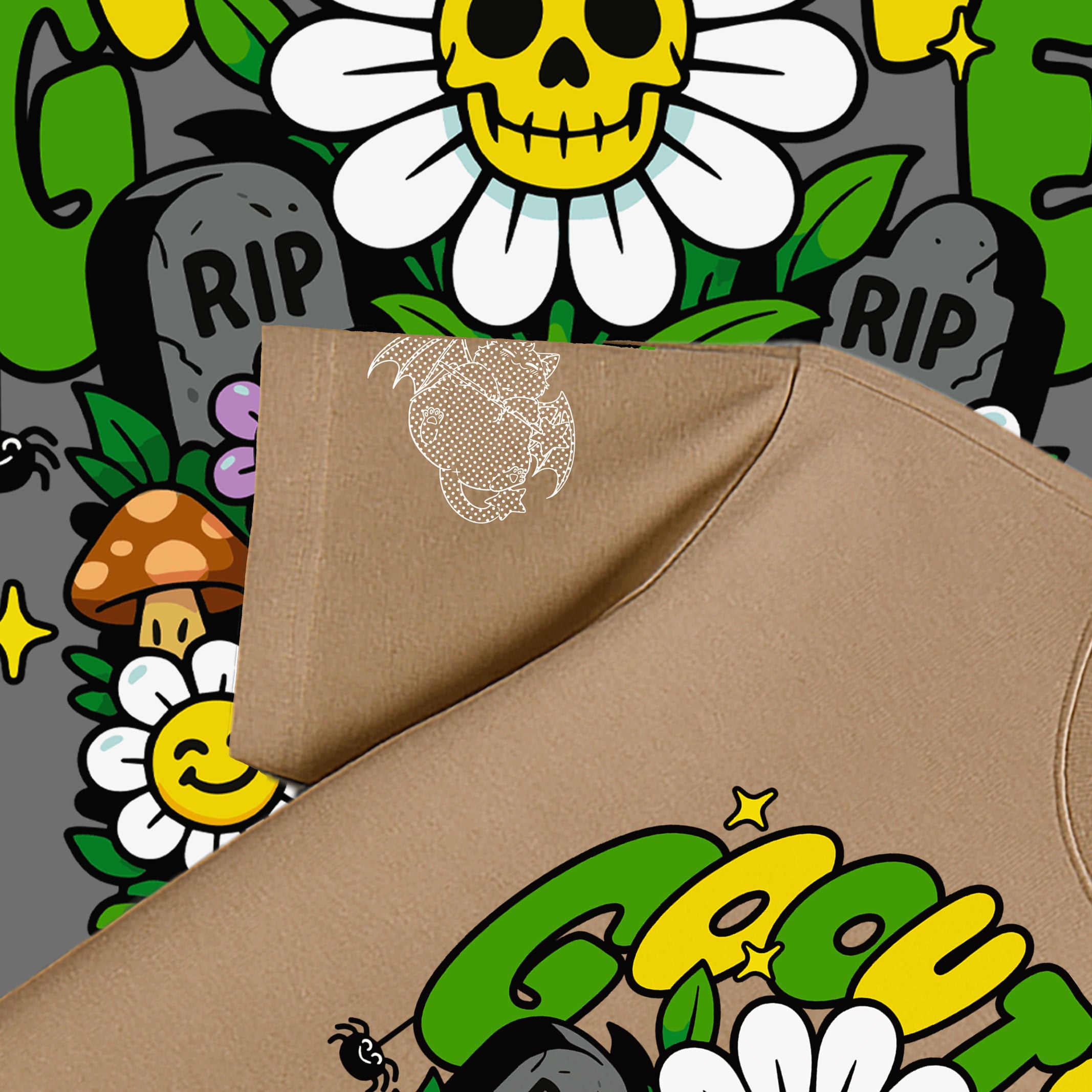 Go Outside, It’s Fun — Skull Daisy Garden Tee