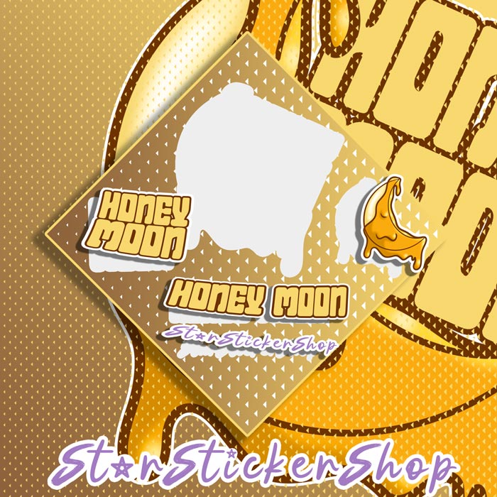 Honey Moon Diamond-Shaped Sticker Sheet
