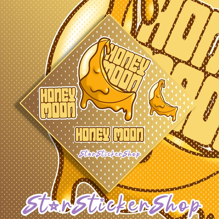 Honey Moon Diamond-Shaped Sticker Sheet