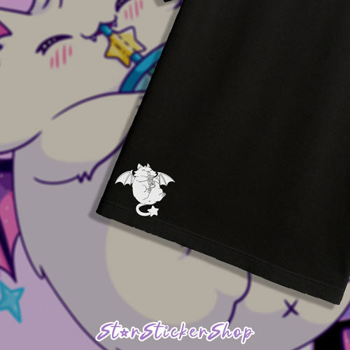 KB mascot t shirt front and back view with small all-white bottom-right back print
