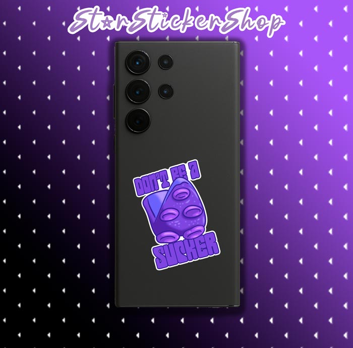 Cute and silly sea life sticker sheet with a purple octopus tentacle design, perfect for laptops, water bottles, notebooks, and tumbler decoration.