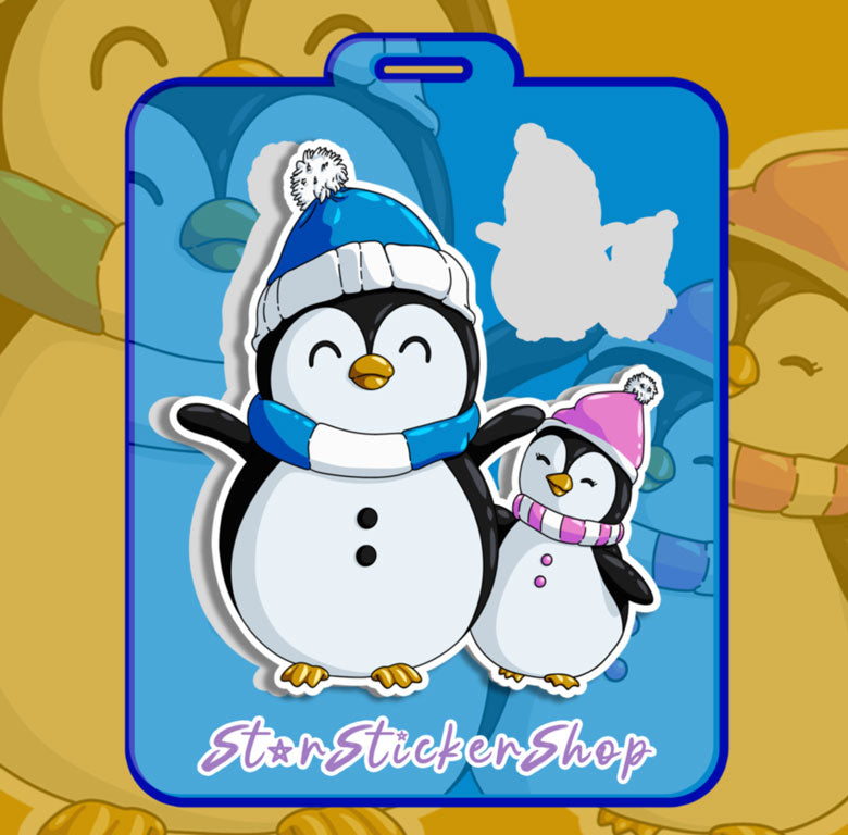 Winter Penguin Besties Sticker Sheet