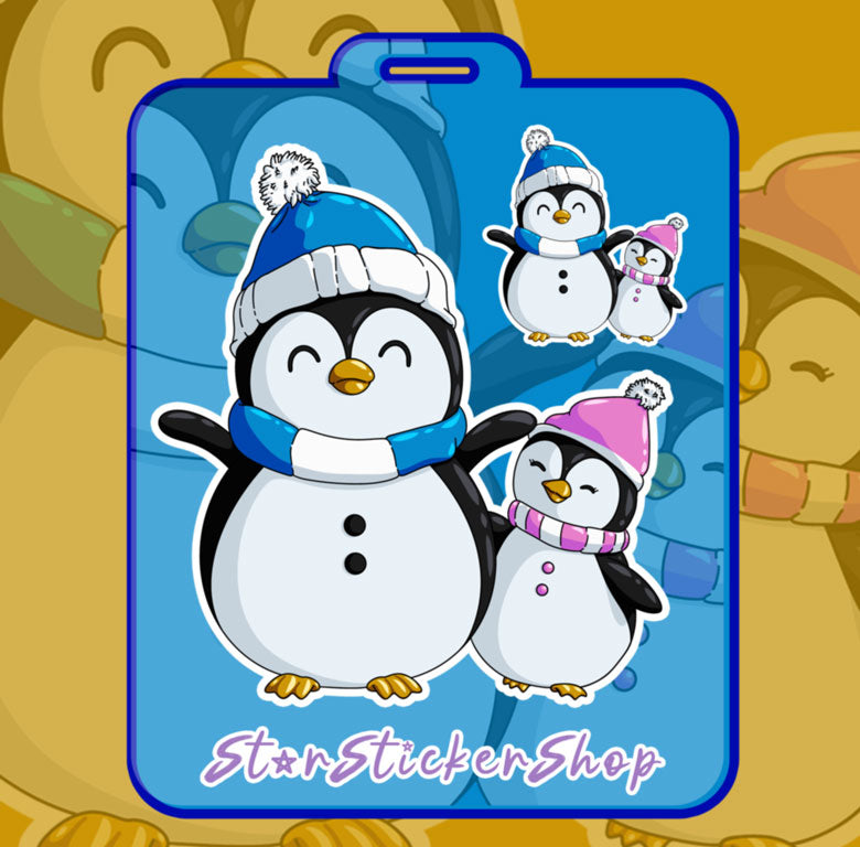 Winter Penguin Besties Sticker Sheet