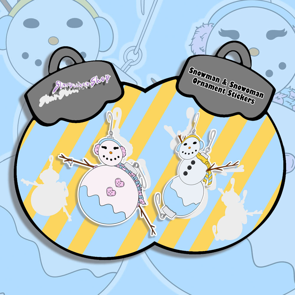 Snowy Sweethearts Ornament Sticker Set