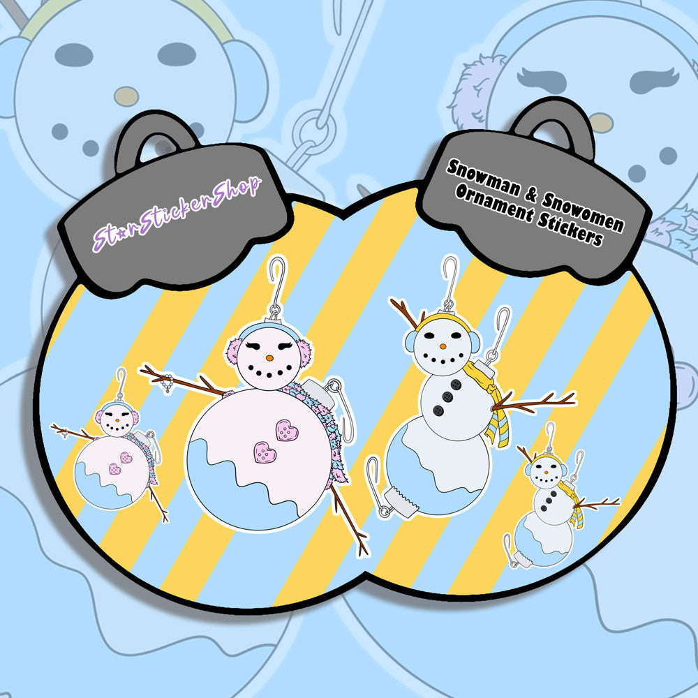 Snowy Sweethearts Ornament Sticker Set