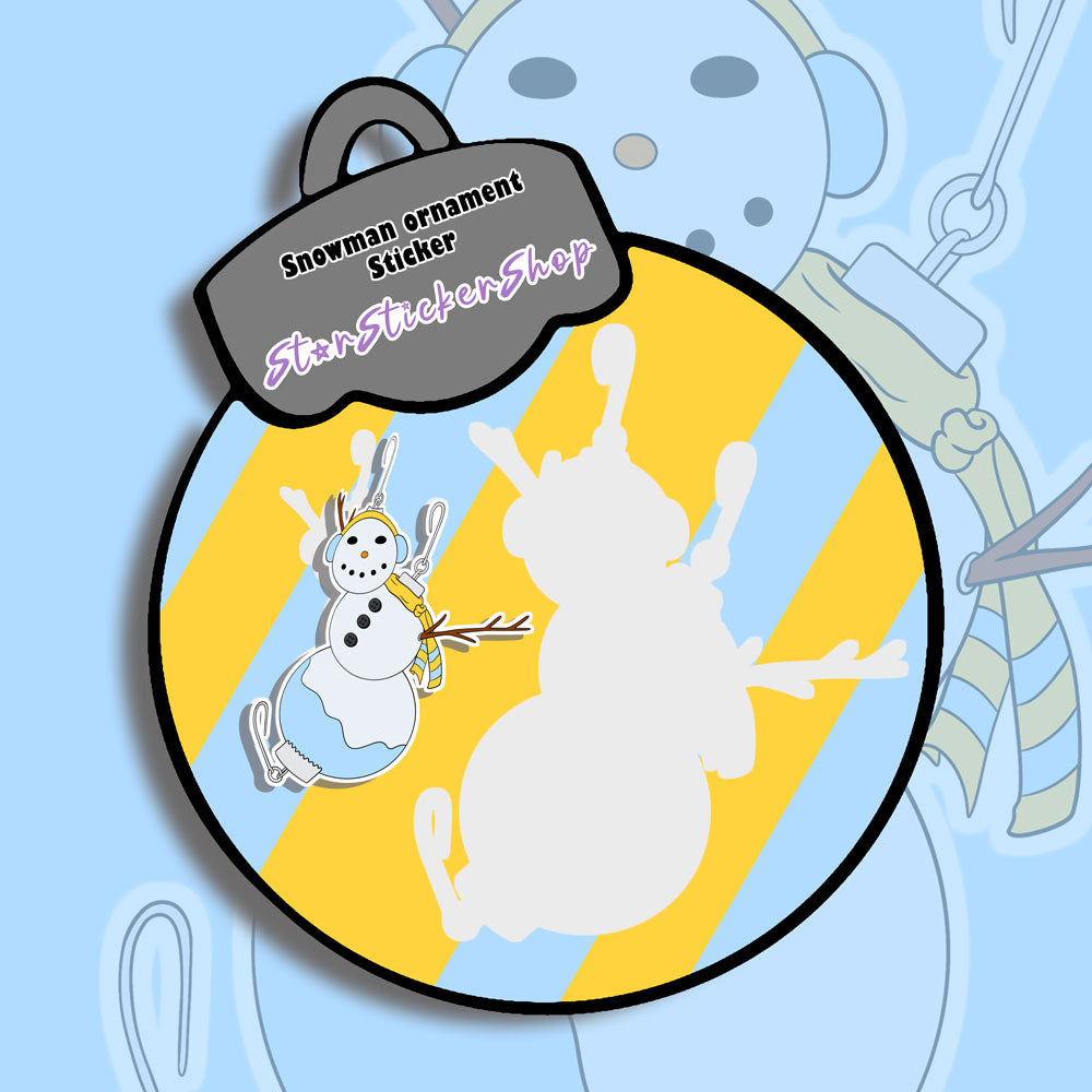 Chilly Ornament Snowman Sticker
