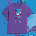Stuck on You Valentine’s Day Gecko Shirt – Cute Blue Gecko Heart Tee