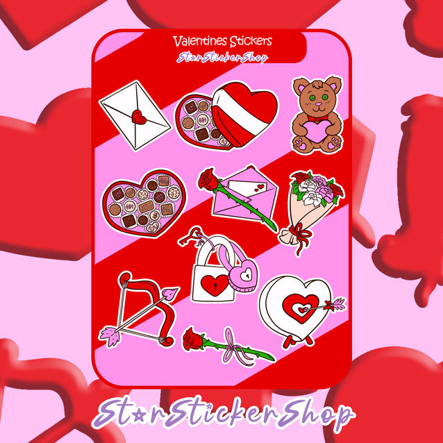 Valentines Sticker Sheet