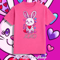 XOXO Valentine bunny shirt cute rabbit with hearts