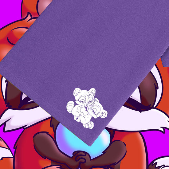 Red panda Valentine shirt with small all-white bottom-right back print zoom